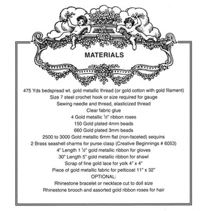 Crochet Doll's Dress, 11.1/2 inch Doll, PDF Crochet Pattern, Celebration Dress