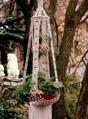 Macrame Plant Hanger Pattern, Garden Decor, Instant Download