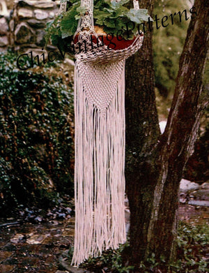 Macrame Plant Hanger Pattern, Garden Decor, Instant Download