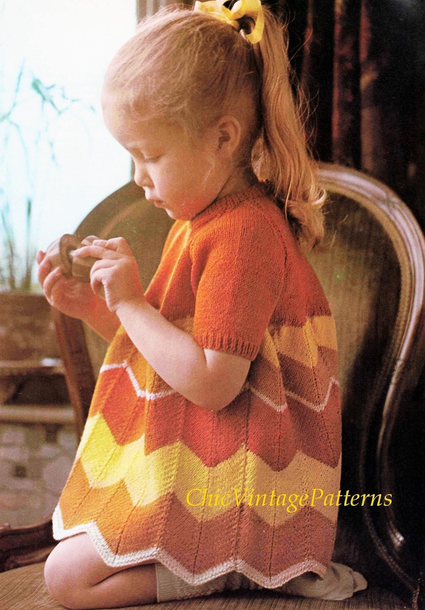 Child's Knitted Dress Pattern | ChicVintagePatterns Child's Knitted Dress Pattern | ChicVintagePatterns