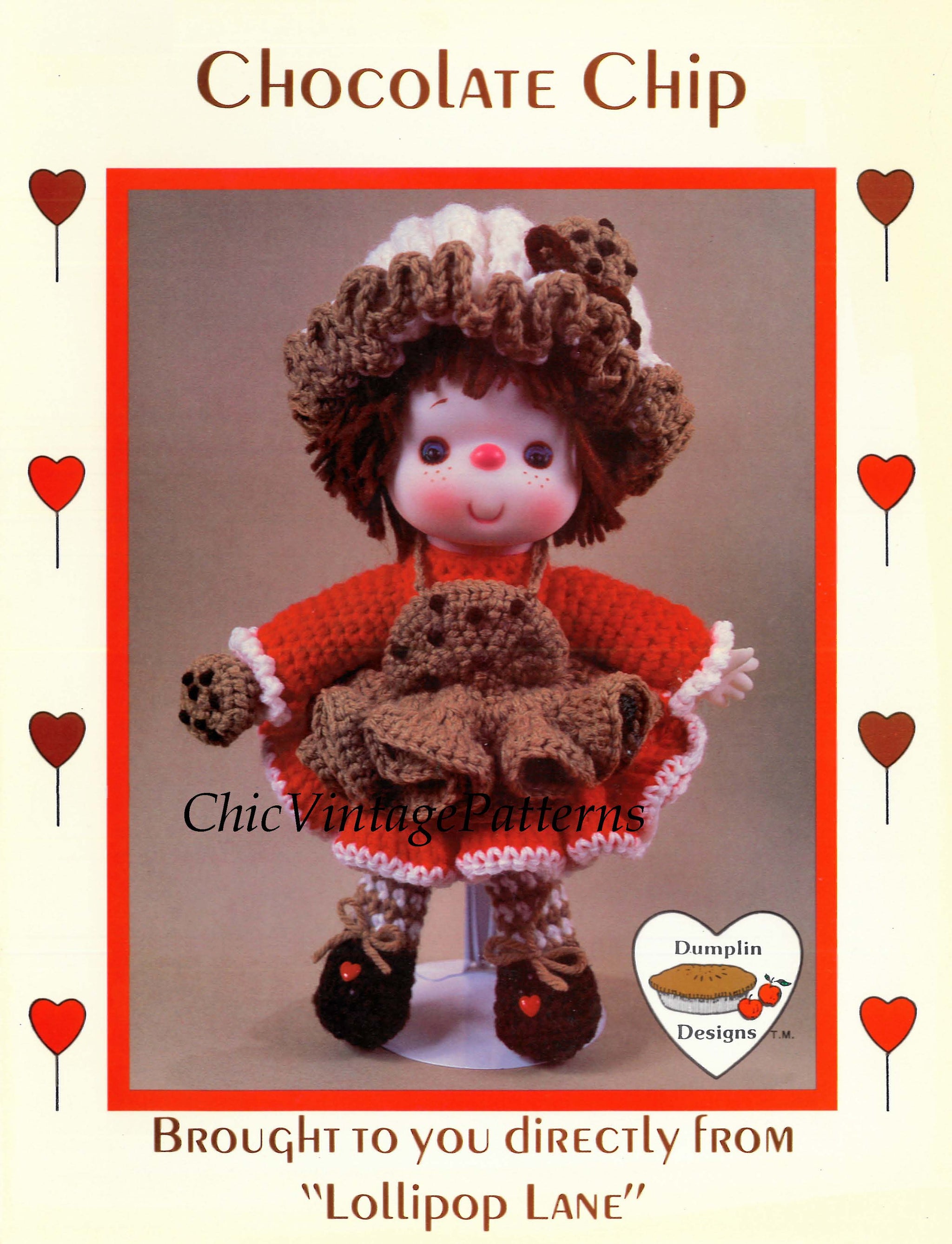 Lollipop Lane Doll Pattern, Chocolate Chip