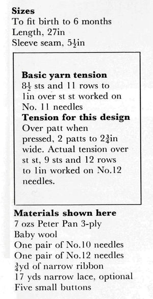 Babies Knitted Dress, Christening Dress, Instant Download Knitting Pattern