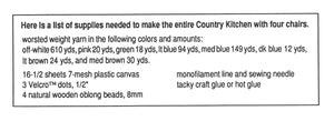 Plastic Canvas Country Kitchen Pattern, Fashion Doll, Instant Download