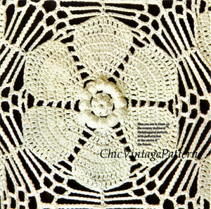 Crochet Bedspread Pattern, Home Decor, Instant Download