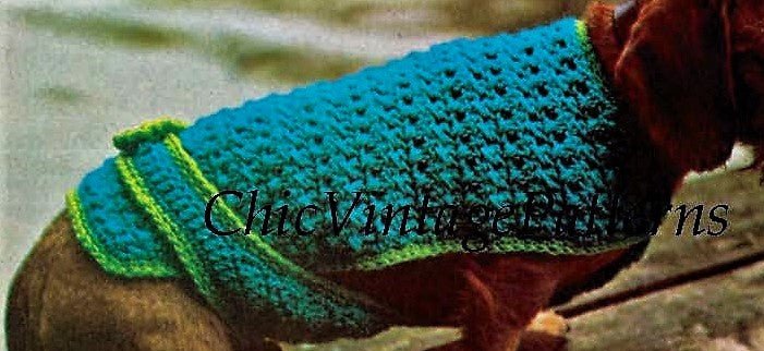 Crochet Dog Coat Pattern EASY Pattern ChicVintagePatterns