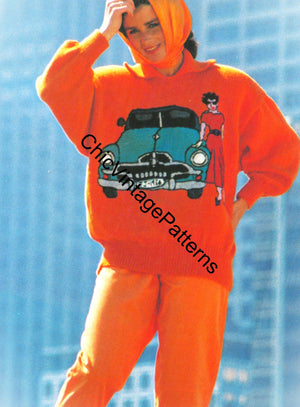 F J Holden Knitted Jumper Pattern, Ladies Fun Knitting Pattern