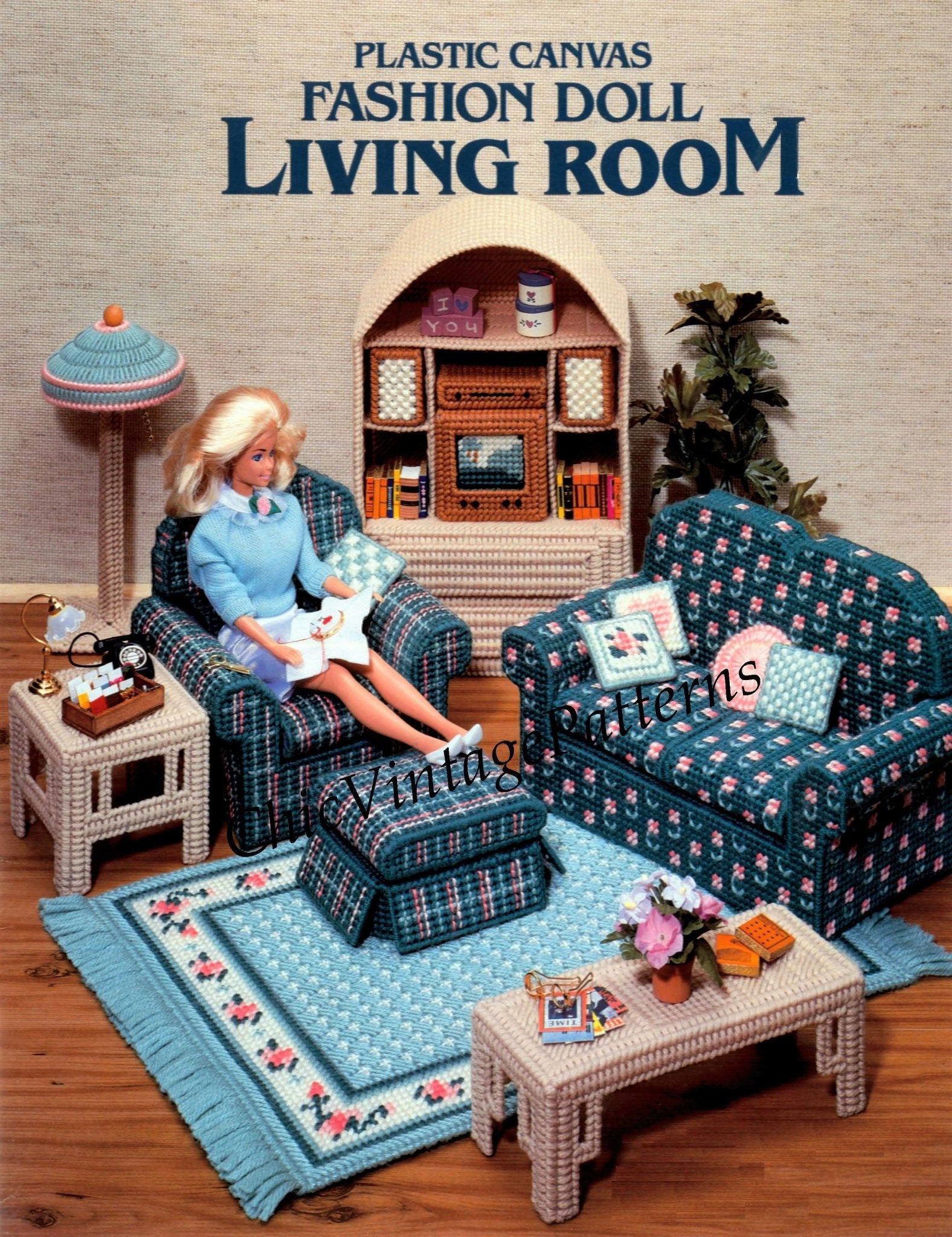 Plastic Canvas Fashion Doll Living Room Pattern