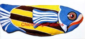 Oven Mitt Sewing Pattern, Fish Oven Glove, Home Decor, Instant Download