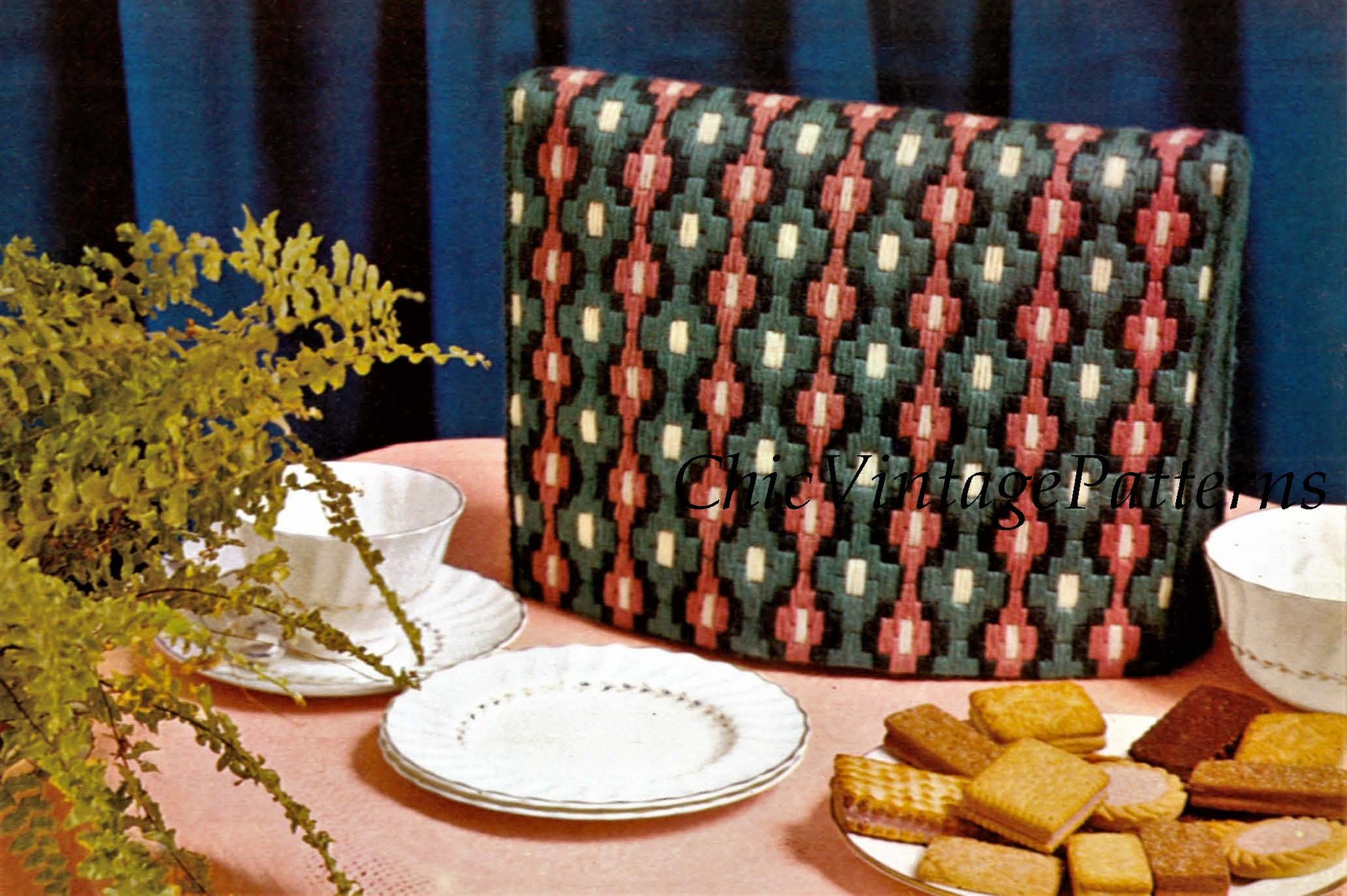 Florentine Tapestry Tea Cosy Pattern, Instant Download Pattern