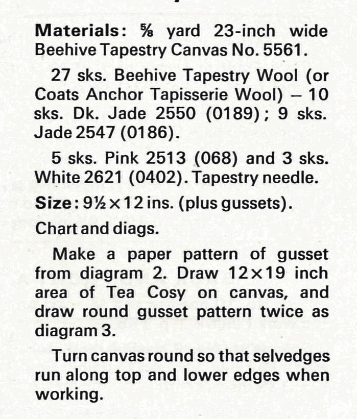 Florentine Tapestry Tea Cosy Pattern, Instant Download Pattern