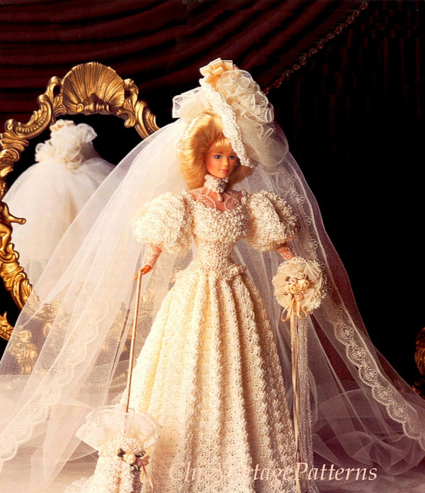 Doll s Wedding Dress Pattern 11.1 2 inch Doll ChicVintagePatterns