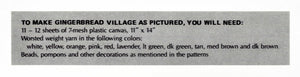 Plastic Canvas Gingerbread Village Pattern, Christmas Decoration, Instant Download