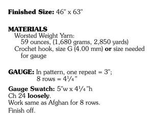 Crochet Afghan Rug Pattern, Lacy Design, Digital Pattern