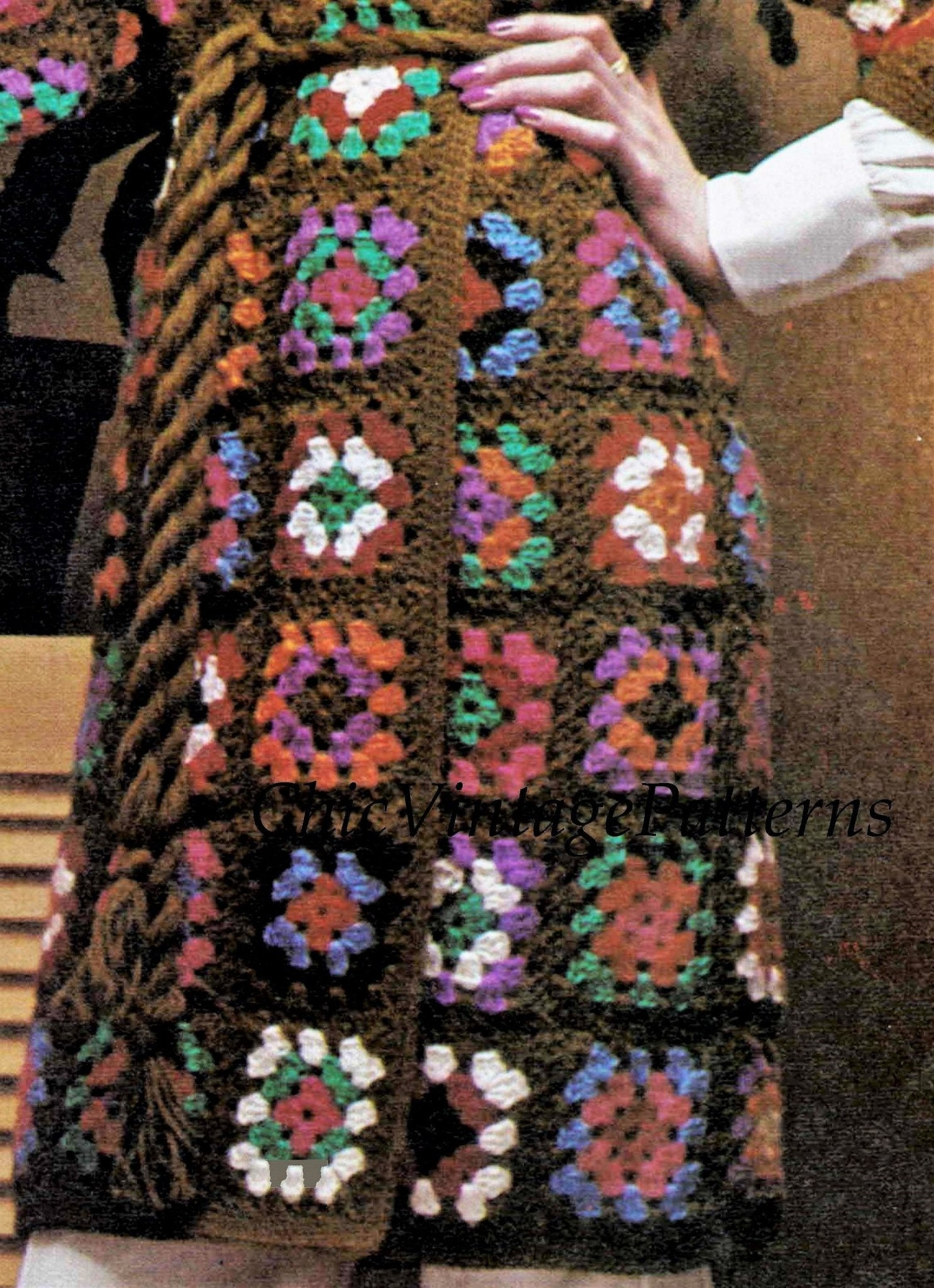 crochet dressing gown pattern Granny Square Crochet Coat Pattern