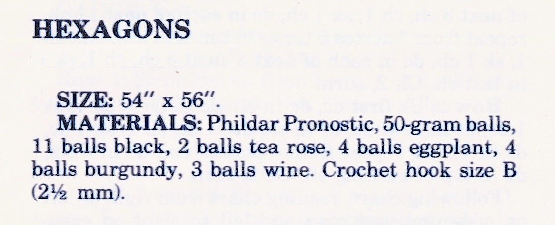 Crochet Afghan Rug Pattern, Hexagon Motif Afghan, Instant Download