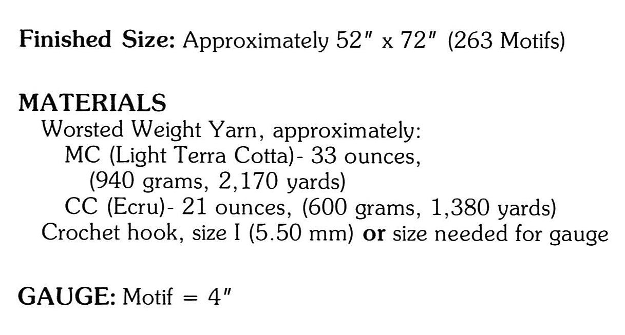 Crochet Afghan Rug Pattern, Motif Squares Afghan, Digital Download