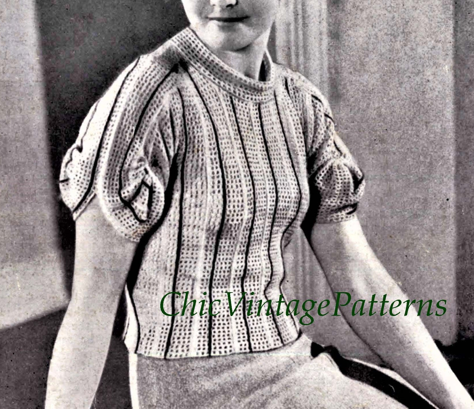Vintage crochet sweater online patterns