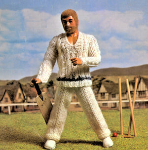 Doll's Knitted Cricket Clothes Pattern, Ken Doll Size, Instant Download