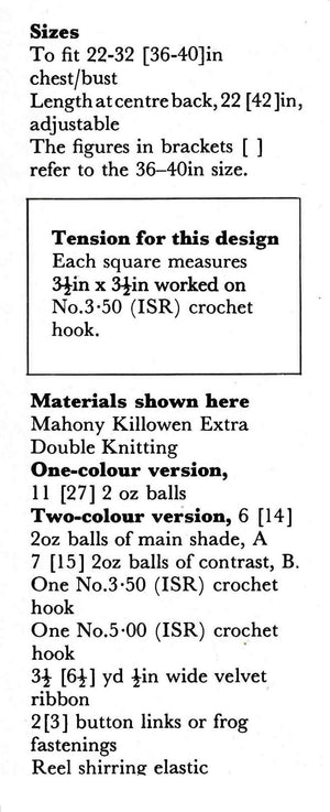 Crochet Cloak Pattern, Ladies Granny Square Pattern, Instant Download