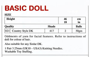 Gardener Doll Knitting Pattern, Soft Toy Doll Pattern, Instant Download