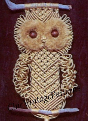 Macrame Owl Wall Hanging Pattern, Digital Download Pattern