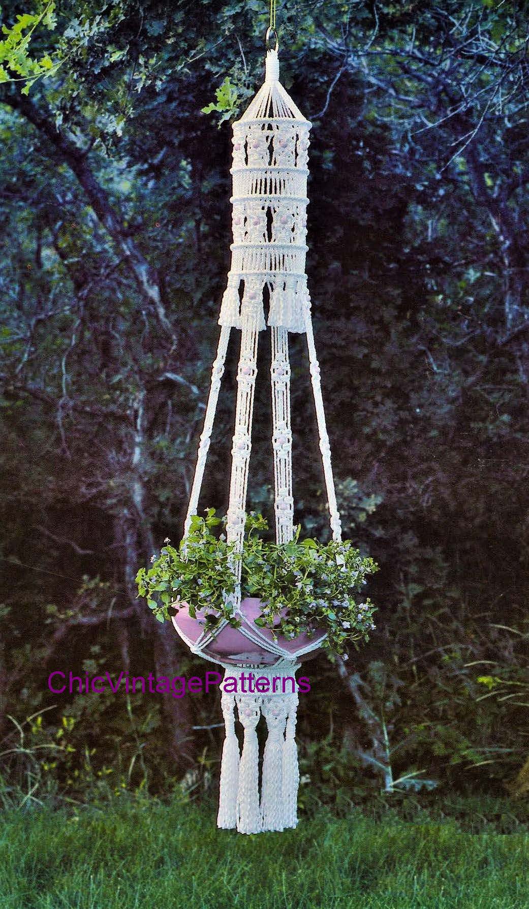 plant hanger macrame Plant Hanger Macrame Pattern, Indoor/Outdoor