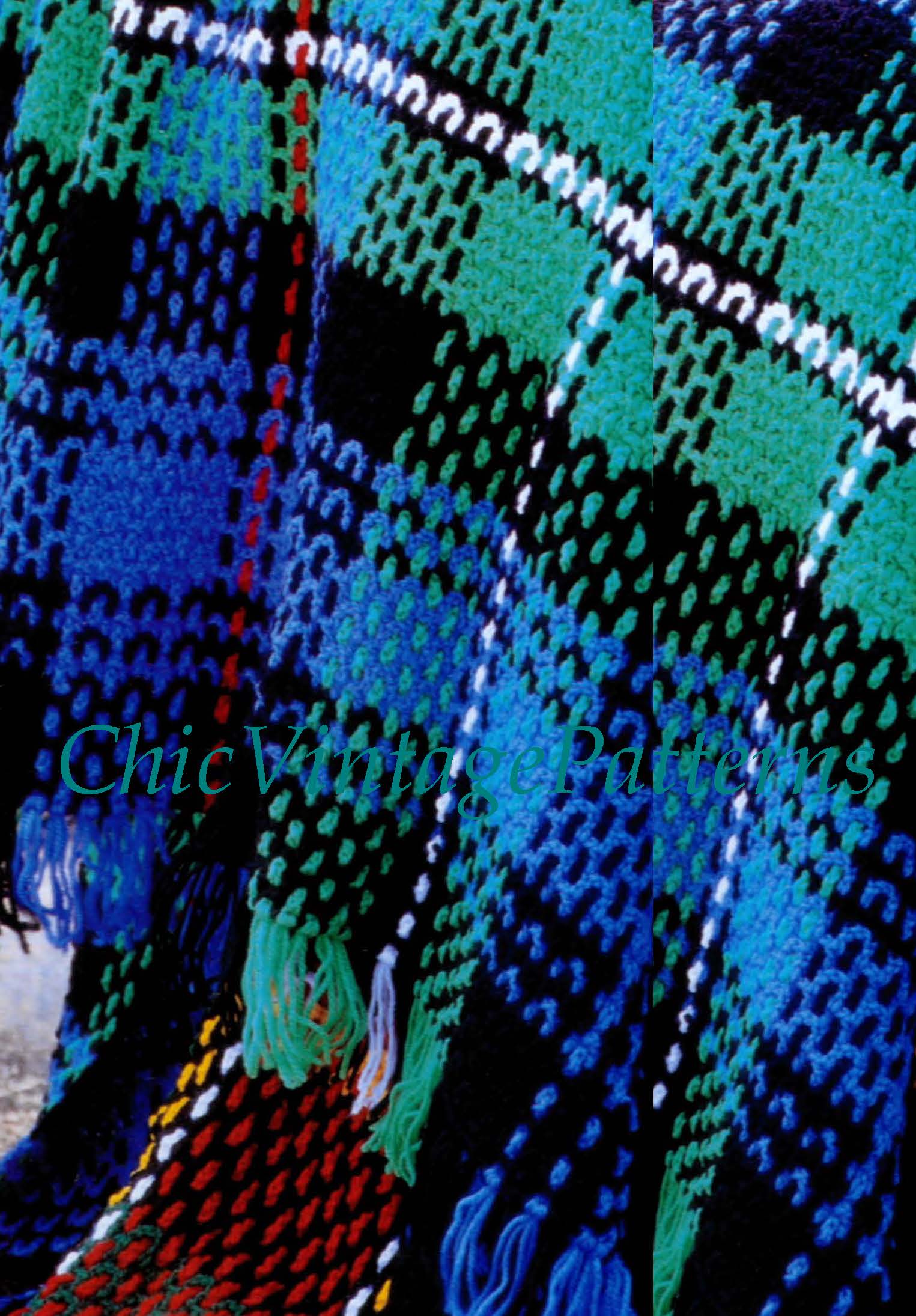 Tartan Rug Pattern, Easy-To-Crochet Scottish Afghan, Instant Download