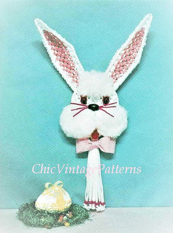 Macrame Easter Bunny Pattern, Macrame Wall Hanging | ChicVintagePatterns