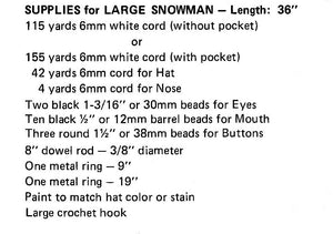 Christmas Wall Hanging, Macrame Snowman Pattern, Digital Download