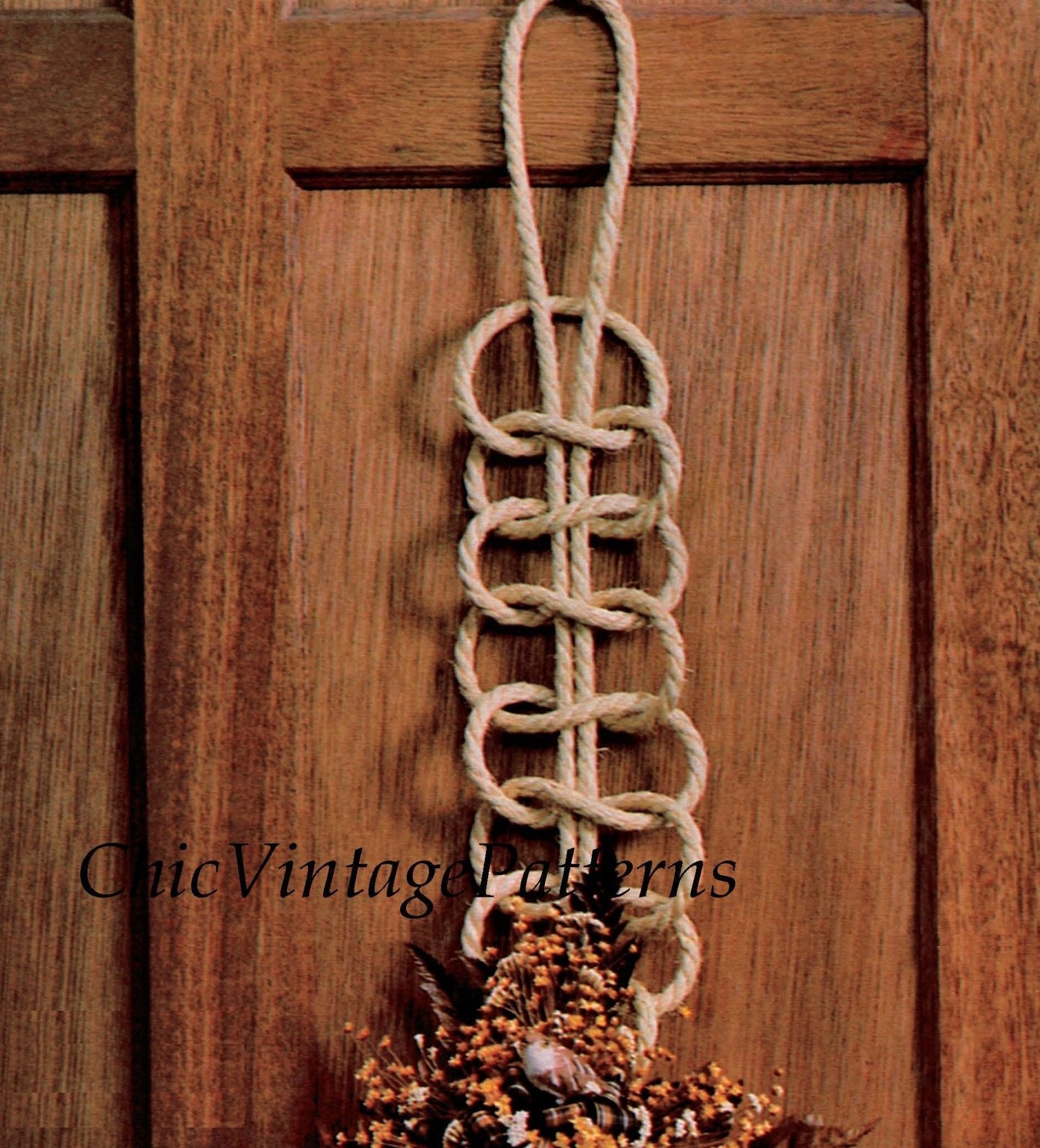 Easy-to-Make Macrame Wall or Door Decoration, Instant Download