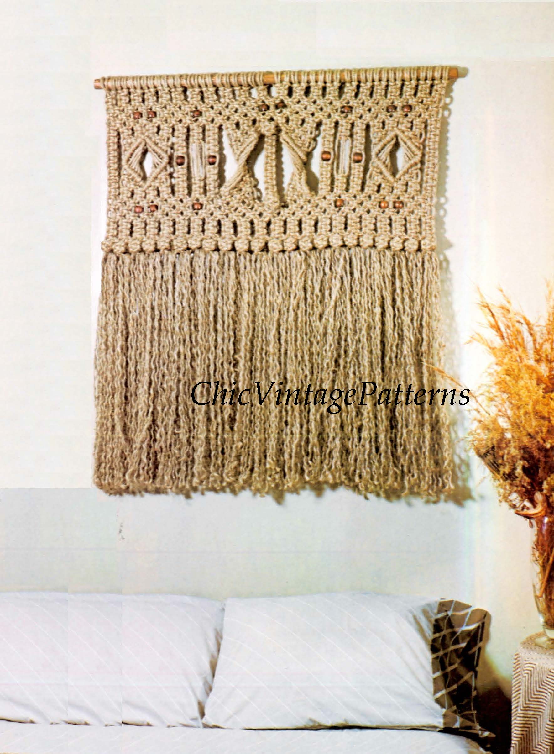 Macrame Wall Hanging Pattern, Wall Art, Instant Download