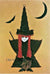 Halloween Wall Hanging, Macrame Witch Pattern, Digital Download