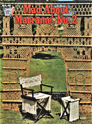 Vintage "Mad About Macrame, No 2" Pattern Book, PDF Book, Instant Download