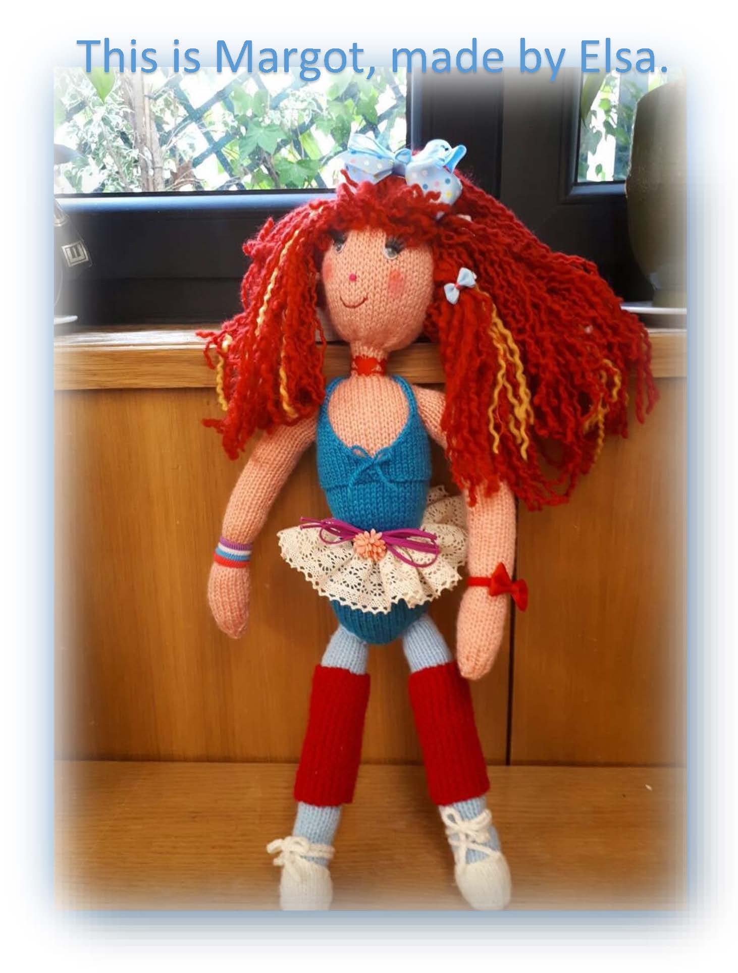 Ballerina Doll Knitting Pattern, Soft Toy Doll Pattern, Instant Download