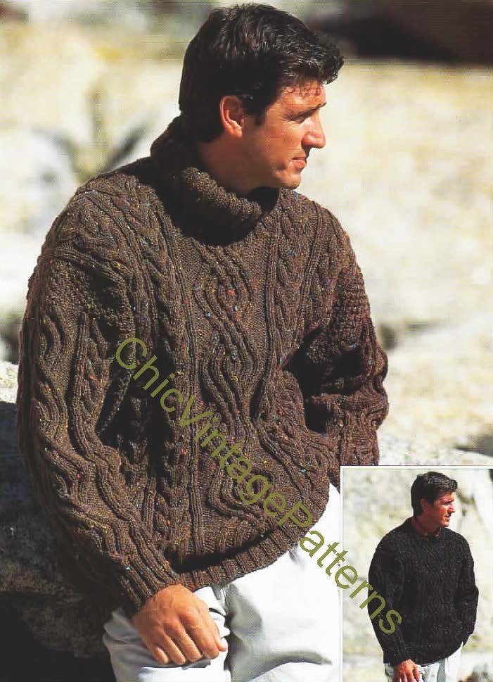 Aran jumper mens shop