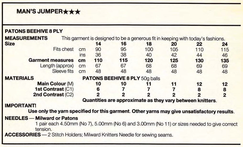 Knitted Men's Fair Isle Sweater Pattern, Instant Download