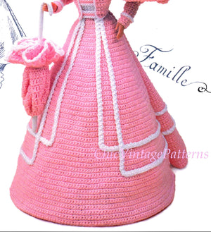Crochet Doll's Dress Pattern, 11.1/2 inch Doll, Digital Download