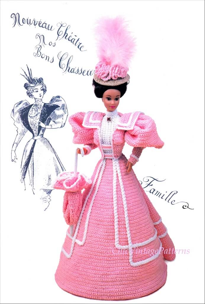 Crochet Doll's Dress Pattern, 11.1/2 inch Doll, Digital Download