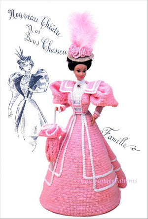 Crochet Doll's Dress Pattern, 11.1/2 inch Doll, Digital Download