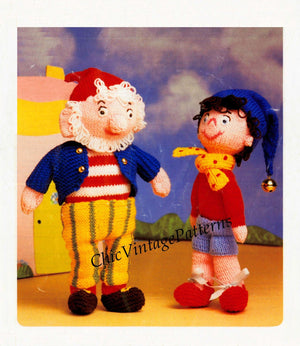 Noddy and Big Ears Knitting Pattern, Soft Toy, Instant Download