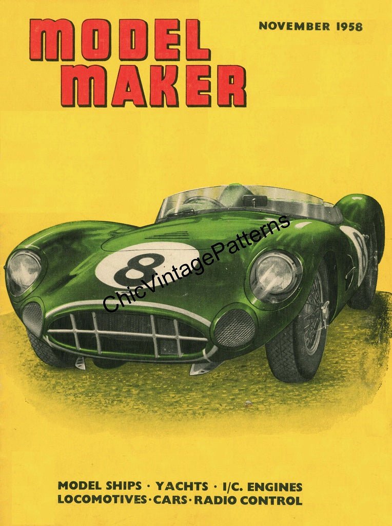 Vintage Model Maker Magazine, November 1958, PDF Book, Instant Download