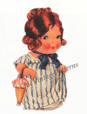 1920's Paper Dolls, Little 'Kewpie-like" Dolls, Instant Download