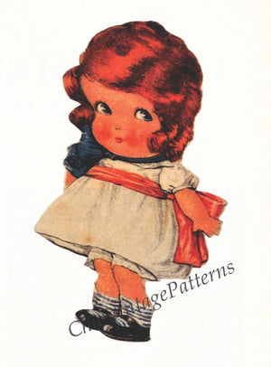 1920's Paper Dolls, Little 'Kewpie-like" Dolls, Instant Download