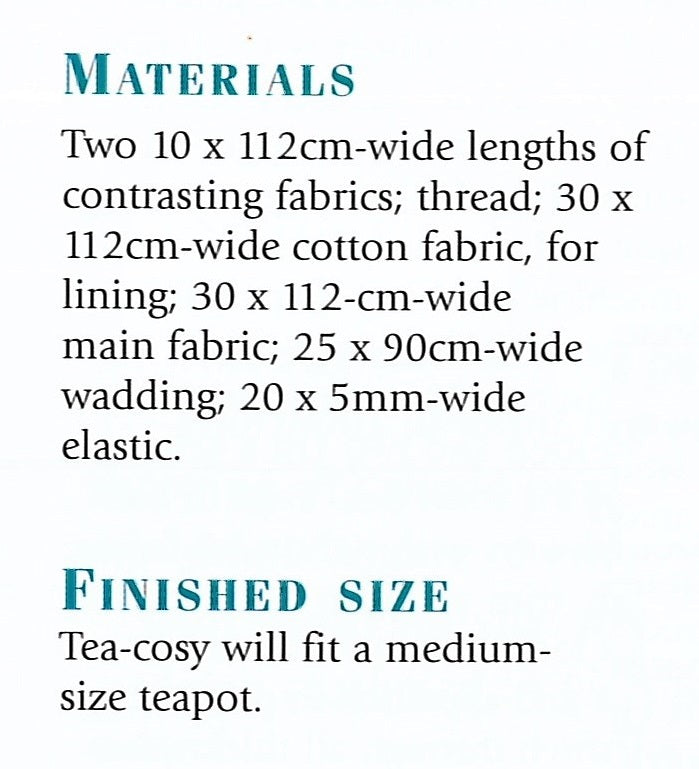 Patchwork Tea Cosy Sewing Pattern, Digital Download