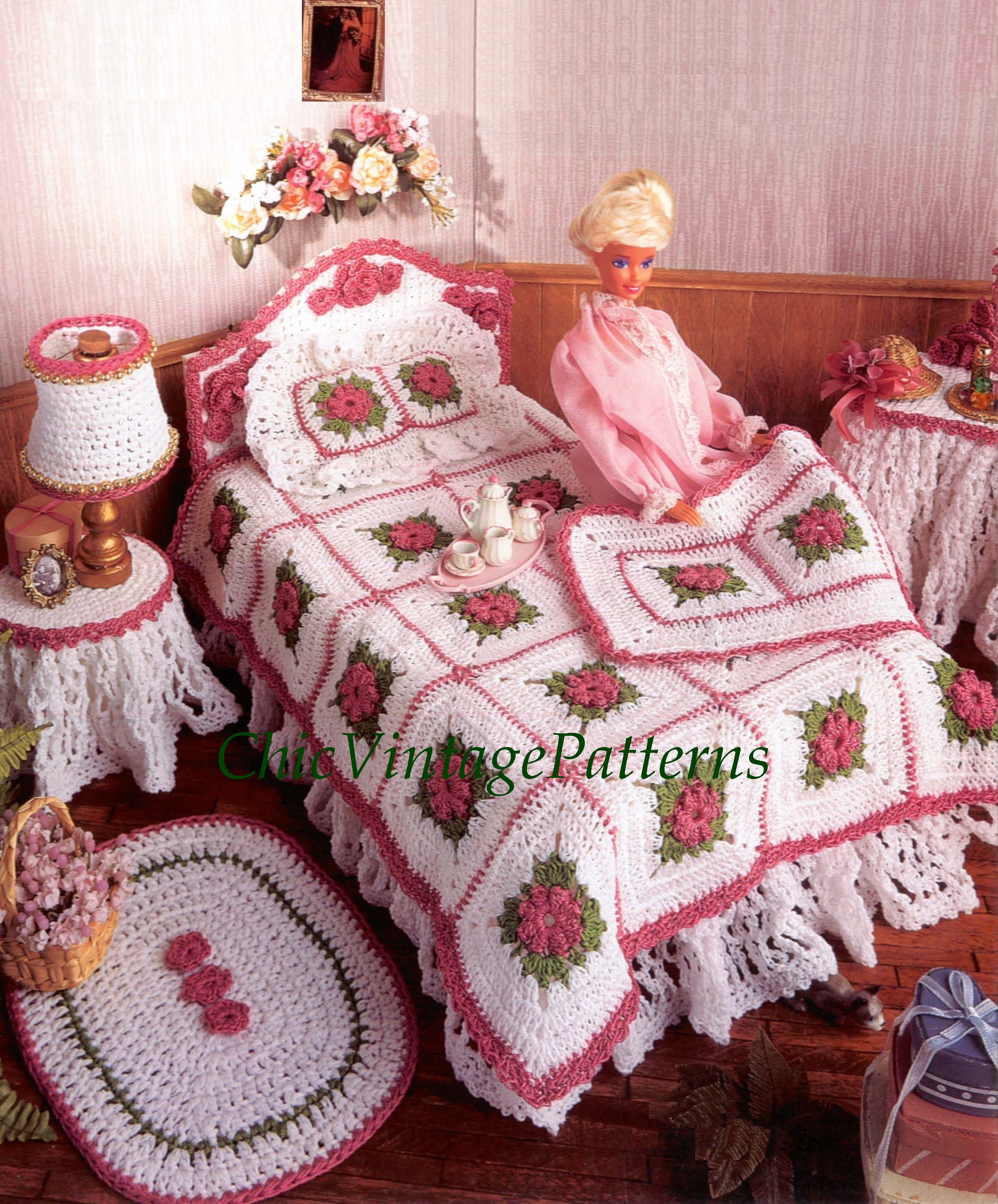 Crochet bed shop dolls for sale