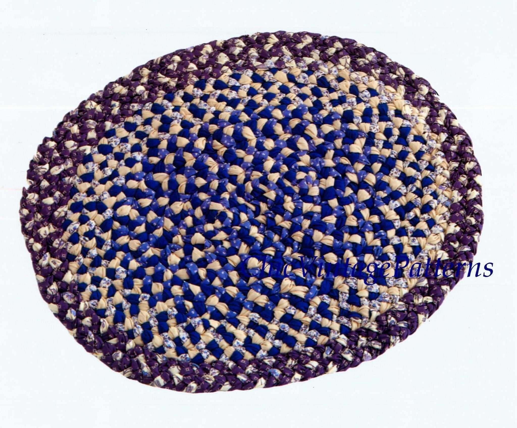 Rag Rug Pattern, Plaited Fabric Rug, Digital Pattern