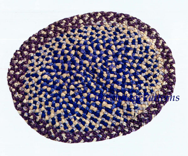 Rag Rug Pattern, Plaited Fabric Rug | ChicVintagePatterns