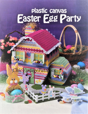 Plastic Canvas Easter Egg Party Pattern, Instant Download
