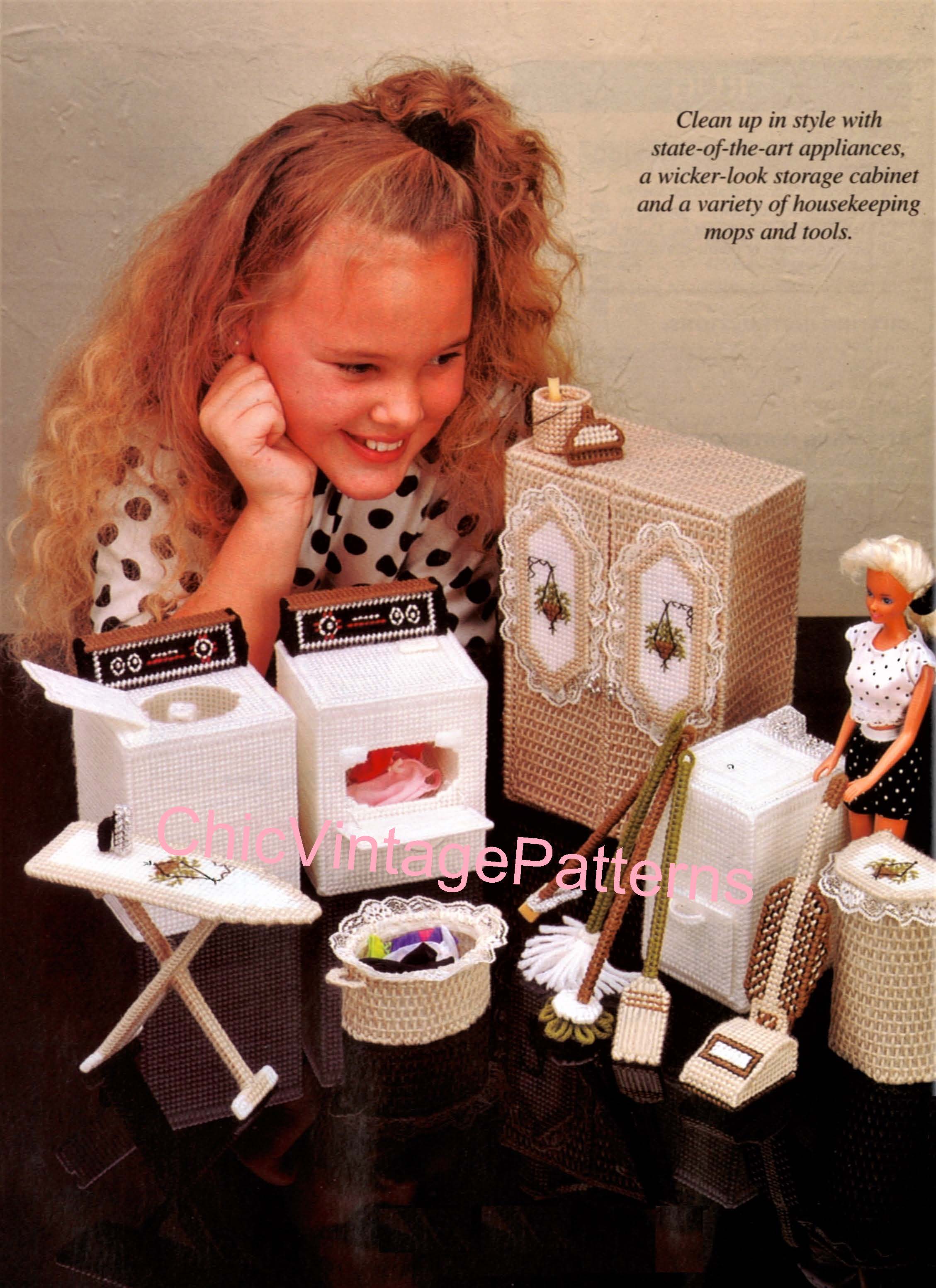 Plastic Canvas Fashion Doll Laundry Room Pattern