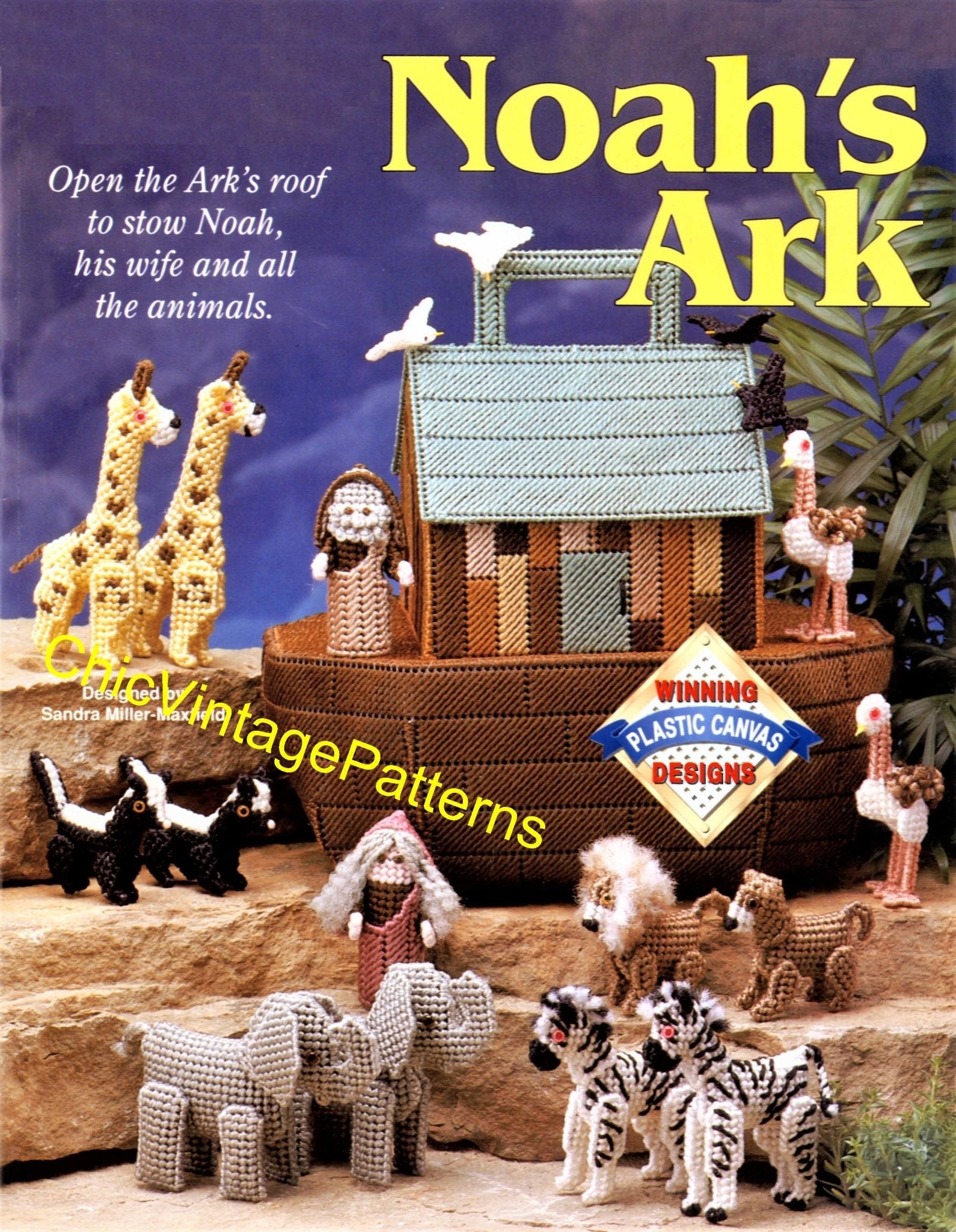 Plastic Canvas Noah's Ark Pattern, Instant Download